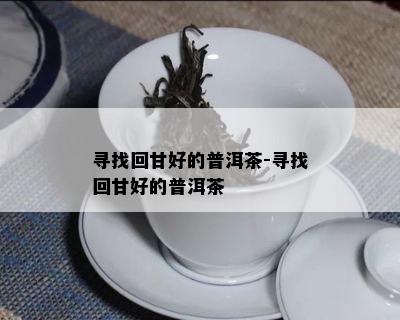 寻找回甘好的普洱茶-寻找回甘好的普洱茶