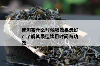 普洱茶什么时候喝效果更好？熟悉其更佳饮用时间与功效