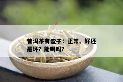 普洱茶有渣子：正常、好还是坏？能喝吗？