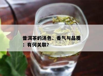 普洱茶的汤色、香气与品质：有何关联？