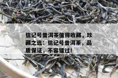 信记号普洱茶值得收藏，珍藏之选：信记号普洱茶，品质保证，不容错过！