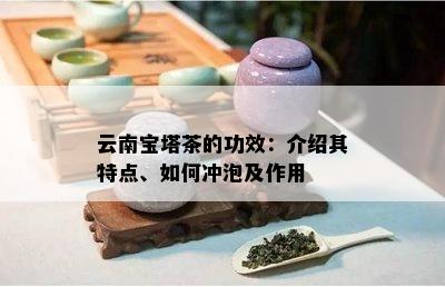 云南宝塔茶的功效：介绍其特点、怎样冲泡及作用