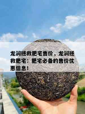 龙润拯救肥宅售价，龙润拯救肥宅：肥宅必备的售价优惠信息！