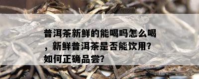 普洱茶新鲜的能喝吗怎么喝，新鲜普洱茶是否能饮用？如何正确品尝？