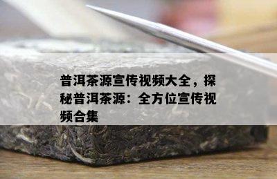 普洱茶源宣传视频大全，探秘普洱茶源：全方位宣传视频合集