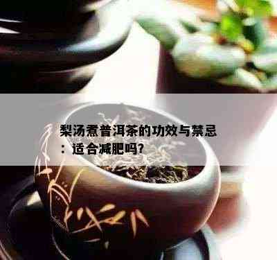 梨汤煮普洱茶的功效与禁忌：适合减肥吗？