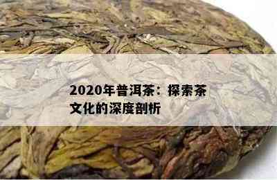 2020年普洱茶：探索茶文化的深度剖析