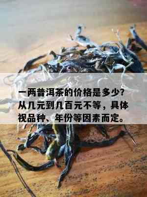 一两普洱茶的价格是多少？从几元到几百元不等，具体视品种、年份等因素而定。