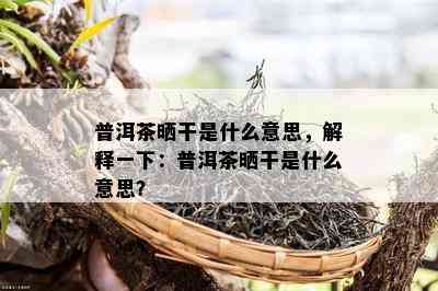 普洱茶晒干是什么意思，解释一下：普洱茶晒干是什么意思？