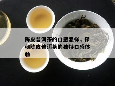 陈皮普洱茶的口感怎样，探秘陈皮普洱茶的独特口感体验