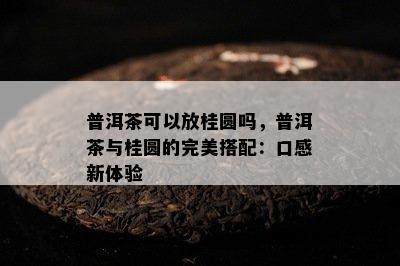 普洱茶可以放桂圆吗，普洱茶与桂圆的完美搭配：口感新体验