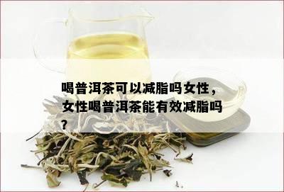 喝普洱茶可以减脂吗女性，女性喝普洱茶能有效减脂吗？