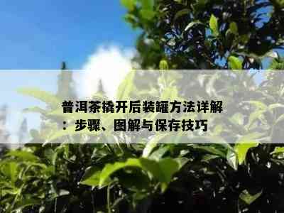 普洱茶撬开后装罐方法详解：步骤、图解与保存技巧