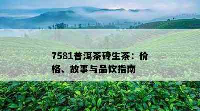 7581普洱茶砖生茶：价格、故事与品饮指南