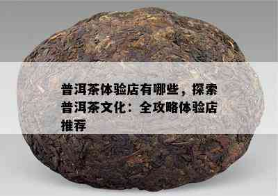 普洱茶体验店有哪些，探索普洱茶文化：全攻略体验店推荐