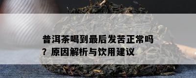 普洱茶喝到最后发苦正常吗？起因解析与饮用建议