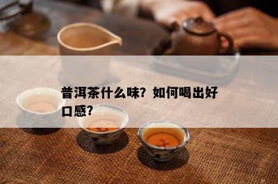 普洱茶什么味？怎样喝出好口感？