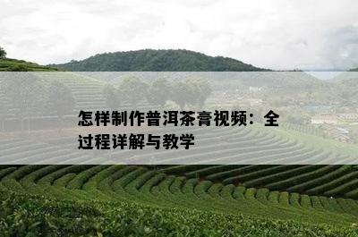 怎样制作普洱茶膏视频：全过程详解与教学