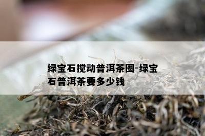 绿宝石搅动普洱茶圈-绿宝石普洱茶要多少钱