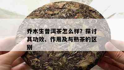 乔木生普洱茶怎么样？探讨其功效、作用及与熟茶的区别