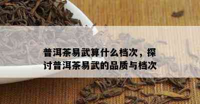 普洱茶易武算什么档次，探讨普洱茶易武的品质与档次