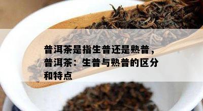 普洱茶是指生普还是熟普，普洱茶：生普与熟普的区分和特点