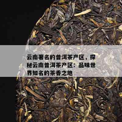 云南著名的普洱茶产区，探秘云南普洱茶产区：品味世界知名的茶香之地