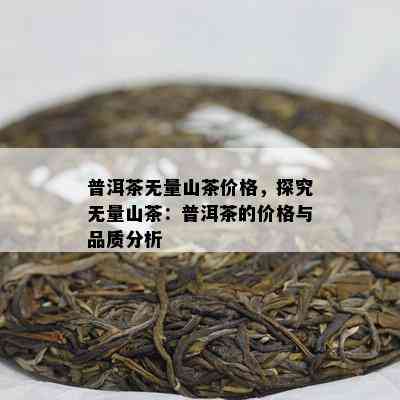 普洱茶无量山茶价格，探究无量山茶：普洱茶的价格与品质分析