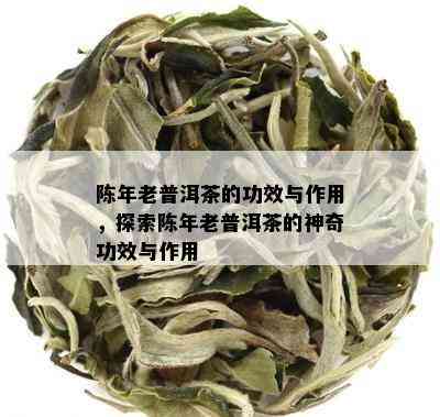 陈年老普洱茶的功效与作用，探索陈年老普洱茶的神奇功效与作用