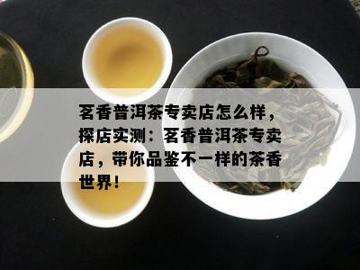 茗香普洱茶专卖店怎么样，探店实测：茗香普洱茶专卖店，带你品鉴不一样的茶香世界！