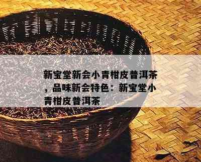 新宝堂新会小青柑皮普洱茶，品味新会特色：新宝堂小青柑皮普洱茶