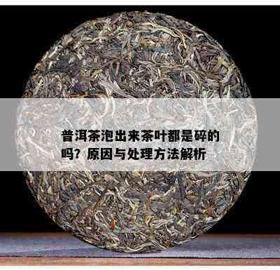 普洱茶泡出来茶叶都是碎的吗？起因与解决方法解析