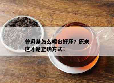 普洱茶怎么喝出好坏？原来这才是正确方法！