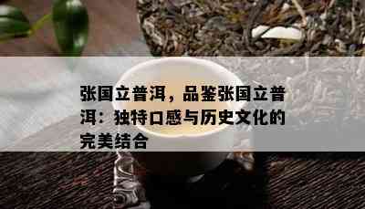 张国立普洱，品鉴张国立普洱：特别口感与历史文化的完美结合