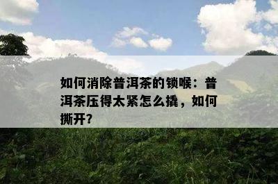 如何消除普洱茶的锁喉：普洱茶压得太紧怎么撬，如何撕开？