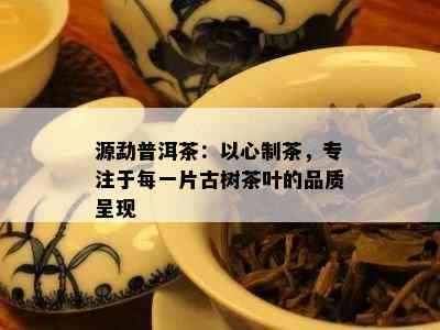 源勐普洱茶：以心制茶，专注于每一片古树茶叶的品质呈现