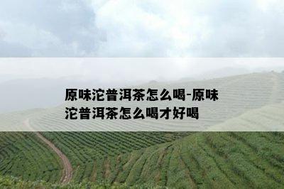 原味沱普洱茶怎么喝-原味沱普洱茶怎么喝才好喝