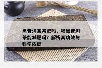 黑普洱茶减肥吗，喝黑普洱茶能减肥吗？解析其功效与科学依据