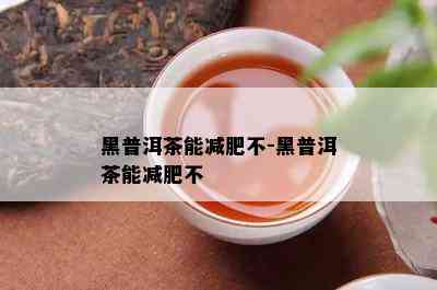 黑普洱茶能减肥不-黑普洱茶能减肥不