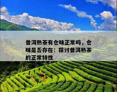 普洱熟茶有仓味正常吗，仓味是不是存在：探讨普洱熟茶的正常特性