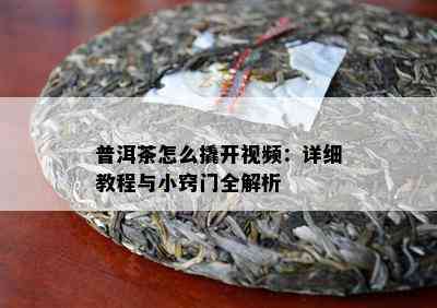 普洱茶怎么撬开视频：详细教程与小窍门全解析