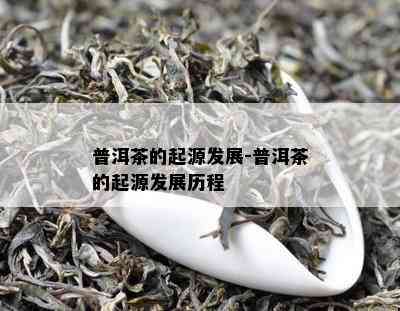 普洱茶的起源发展-普洱茶的起源发展历程