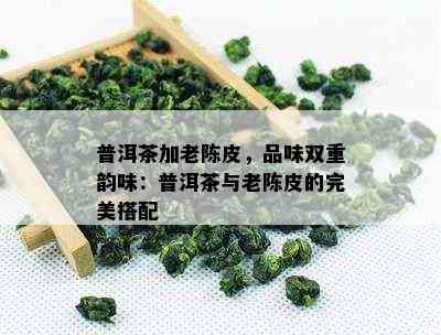 普洱茶加老陈皮，品味双重韵味：普洱茶与老陈皮的完美搭配