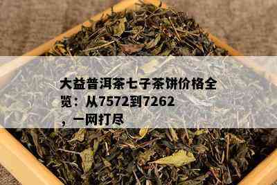 大益普洱茶七子茶饼价格全览：从7572到7262，一网打尽