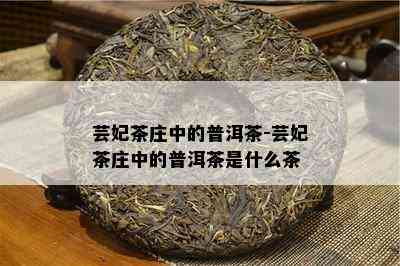 芸妃茶庄中的普洱茶-芸妃茶庄中的普洱茶是什么茶