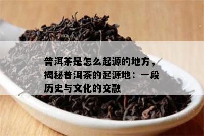 普洱茶是怎么起源的地方，揭秘普洱茶的起源地：一段历史与文化的交融