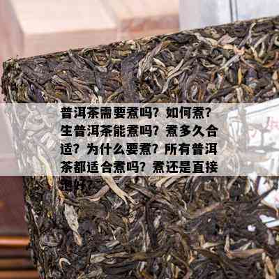 普洱茶需要煮吗？如何煮？生普洱茶能煮吗？煮多久合适？为什么要煮？所有普洱茶都适合煮吗？煮还是直接泡好？