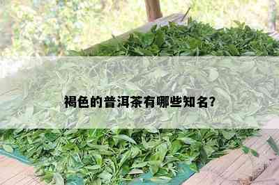 褐色的普洱茶有哪些知名？