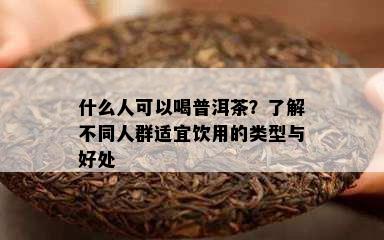 什么人可以喝普洱茶？了解不同人群适宜饮用的类型与好处