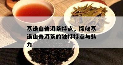 基诺山普洱茶特点，探秘基诺山普洱茶的独特特点与魅力